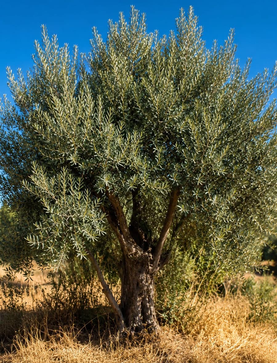 Bozdoğan'daki bahçede tek bir zeytin ağacı